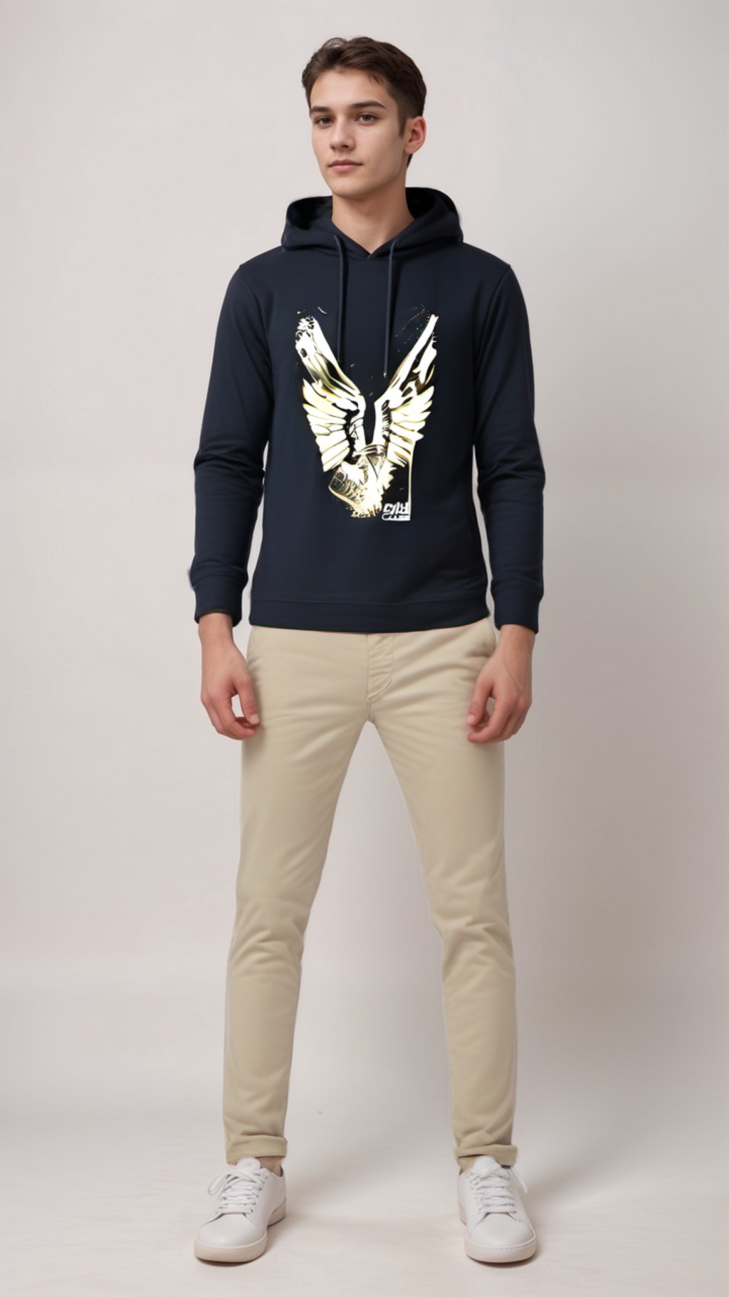 Cavalli Class Men's Blue Cotton Hooded Sweater - S M L XL