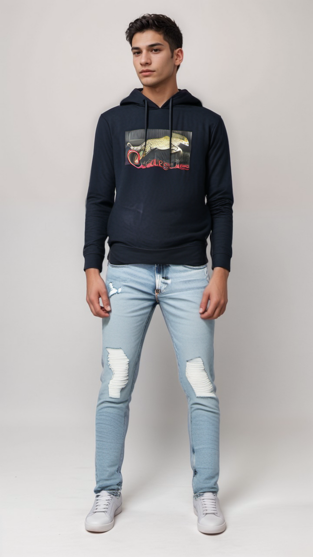 Cavalli Class Men's Blue Cotton Hooded Sweater - S M L XL 2XL