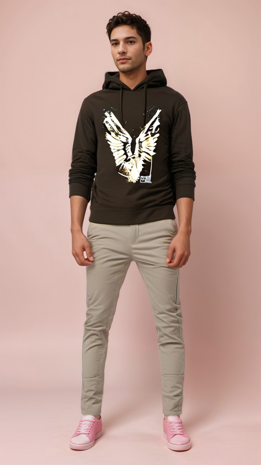 Cavalli Class Men's Black Cotton Hooded Sweater - S M L XL