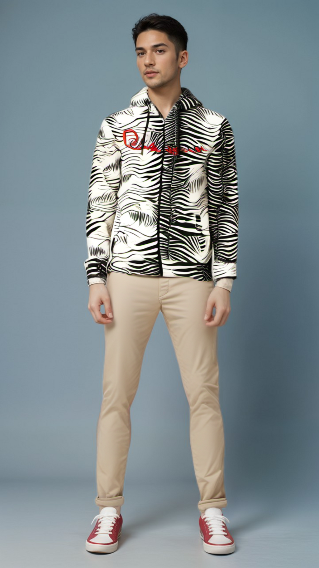 Cavalli Class Men's White Cotton Hooded Sweater - S M L XL