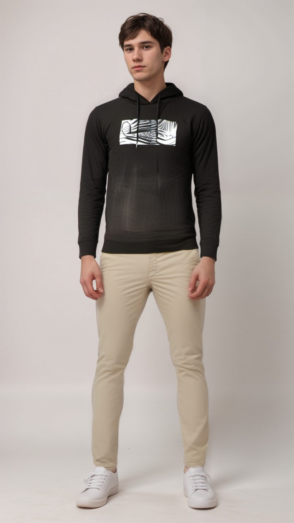 Cavalli Class Men's Black Cotton Hooded Sweater - S M L XL