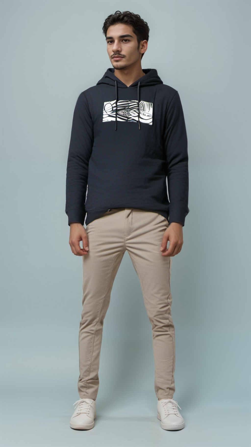 Cavalli Class Men's Blue Cotton Hooded Sweater - S M L XL 2XL