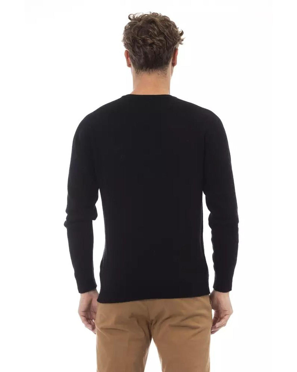 Alpha Studio Men's Black Luxury Sweater - S L XL 2XL