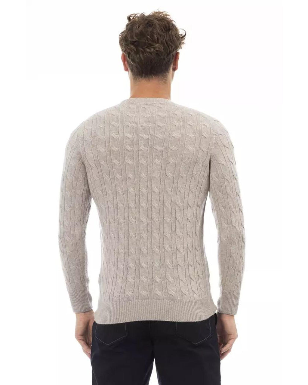 Alpha Studio knit Beige Viscose Sweater - S M L