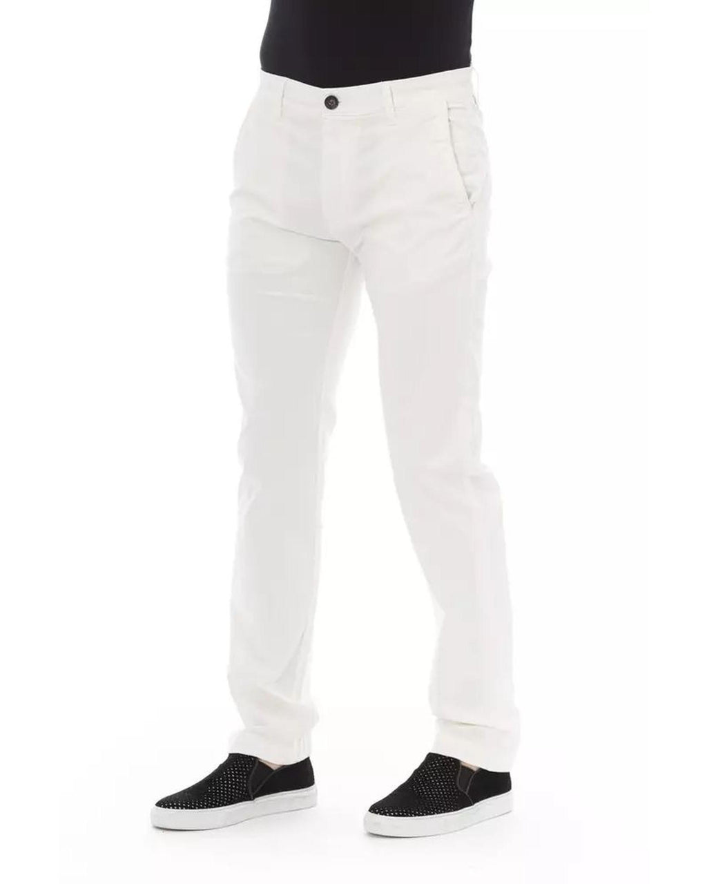 Baldinini White Cotton Chinos - W32/34/36