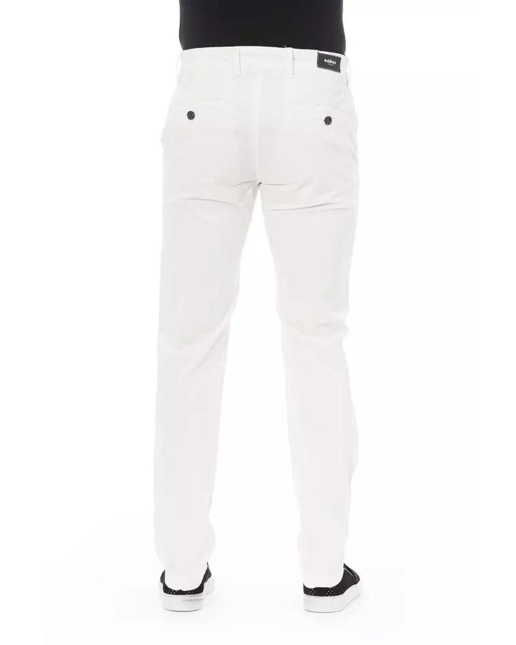 Baldinini White Cotton Chinos - W32/34/36