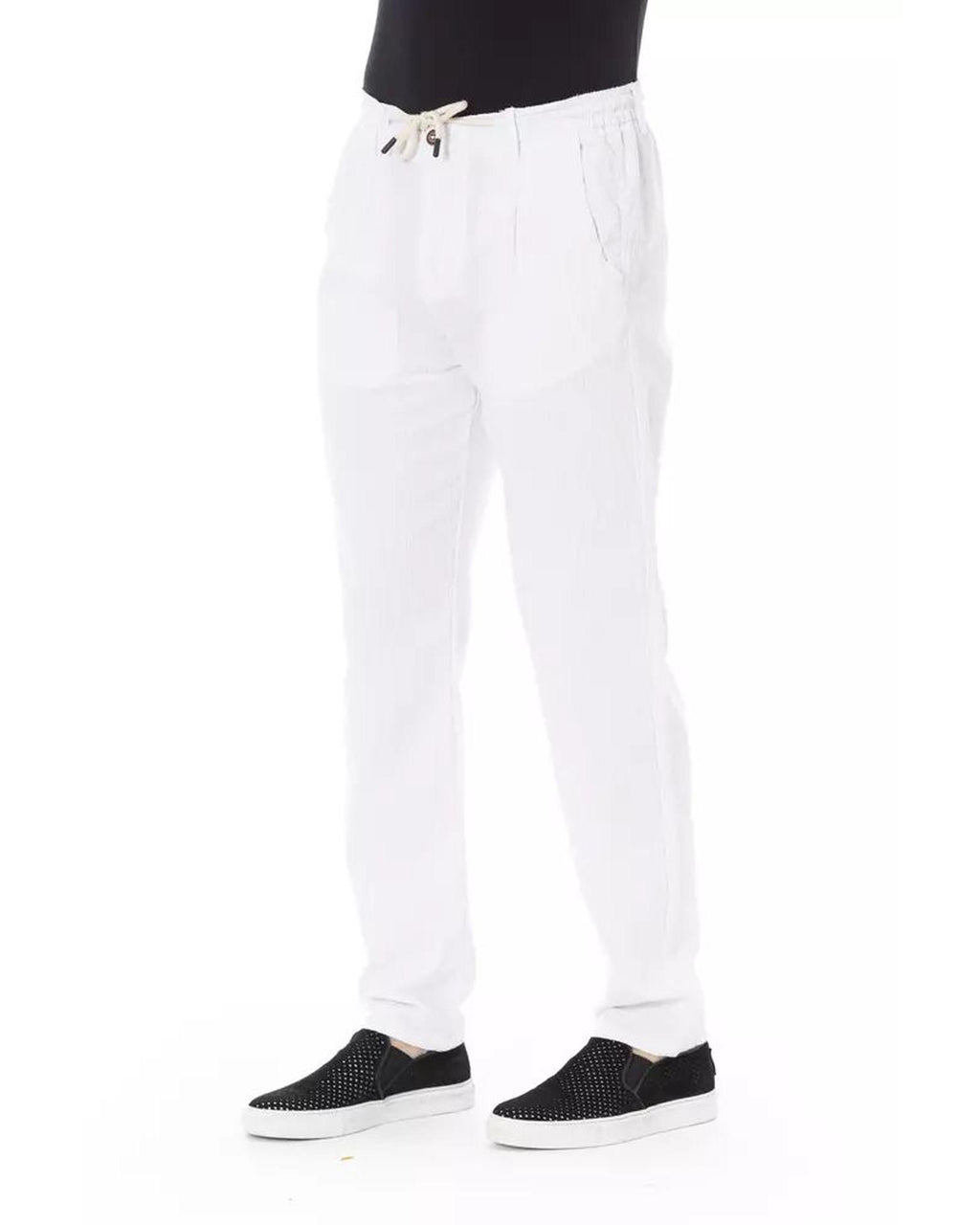 Baldinini Trend Men's White Cotton Drawstring Pant - W38