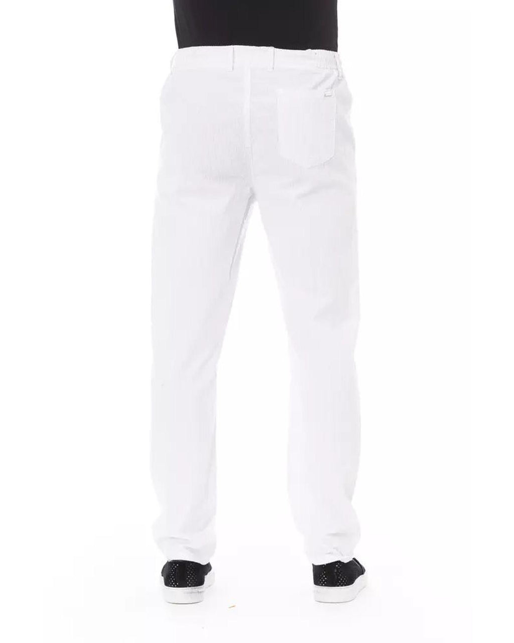 Baldinini Trend Men's White Cotton Drawstring Pant - W38