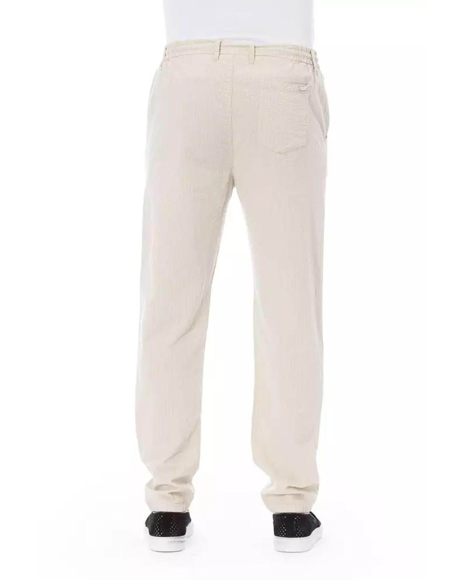 Baldinini Men's Beige Cotton Pants W30/32/34/36/38
