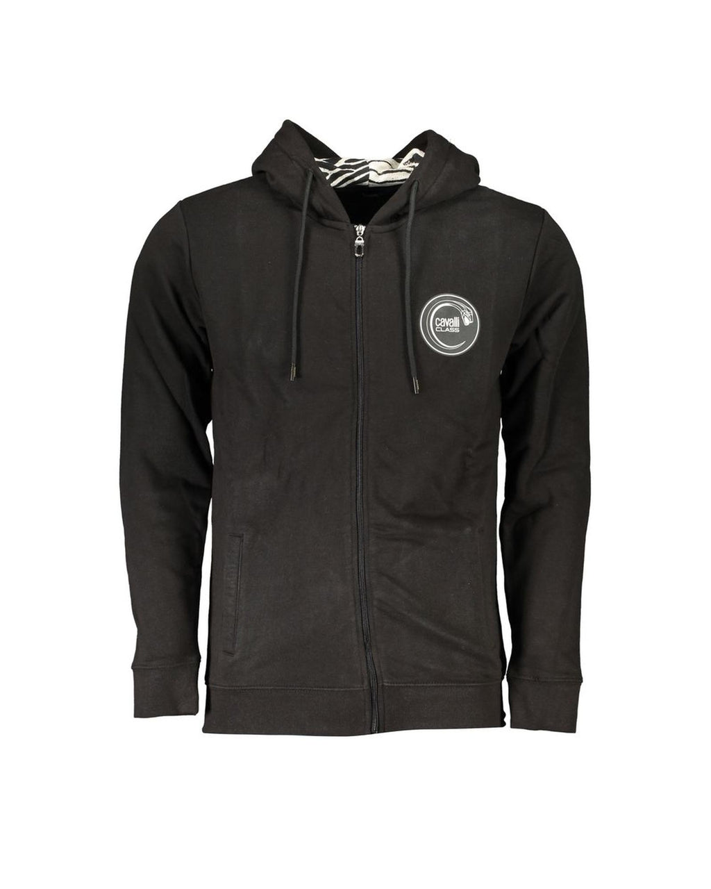 Cavalli Class Men's Black Hooded Logo Sweater - S M L